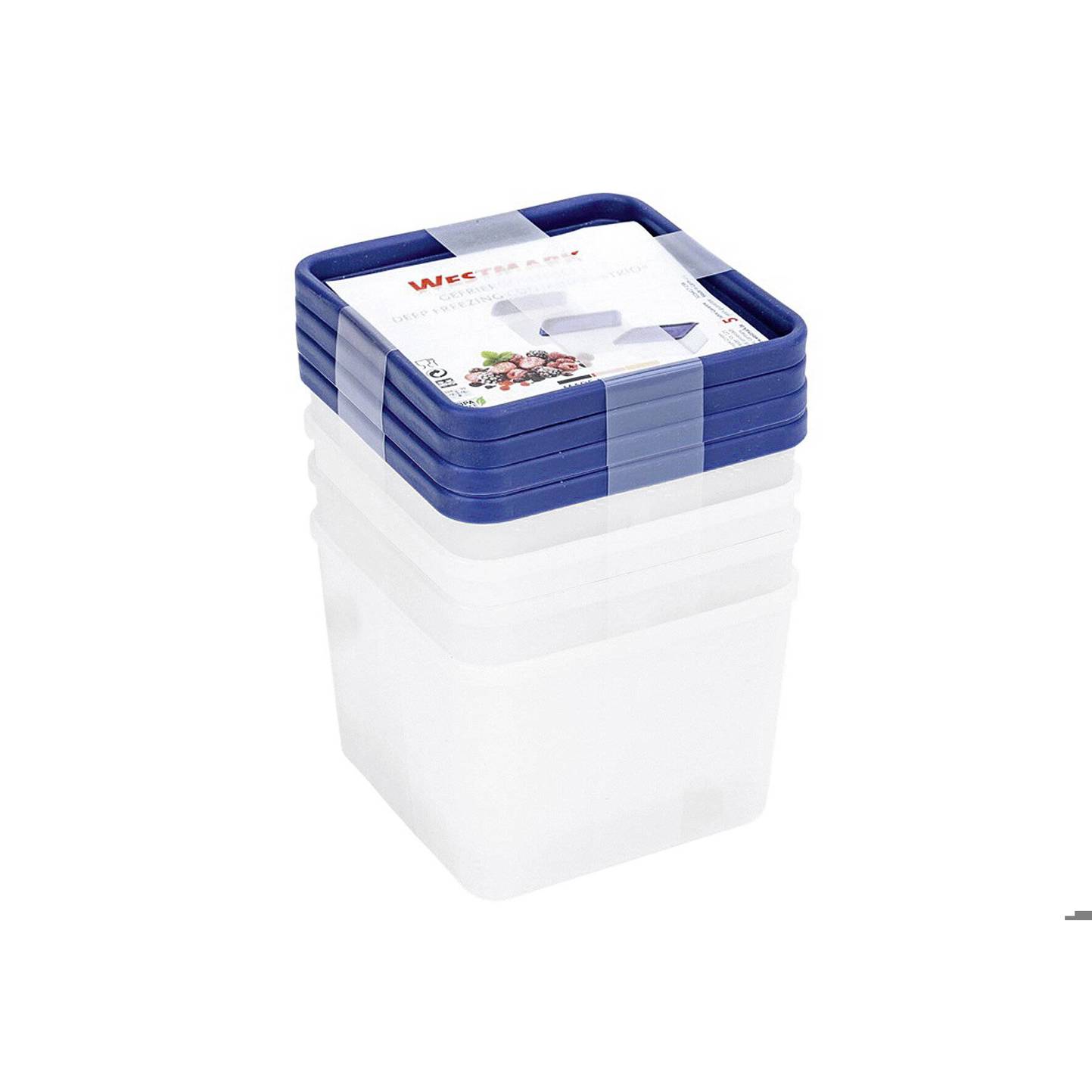 Westmark - 4 - Gefrierdosen Plastik Transparent (11.3 x 11.3 x 6.4 cm)