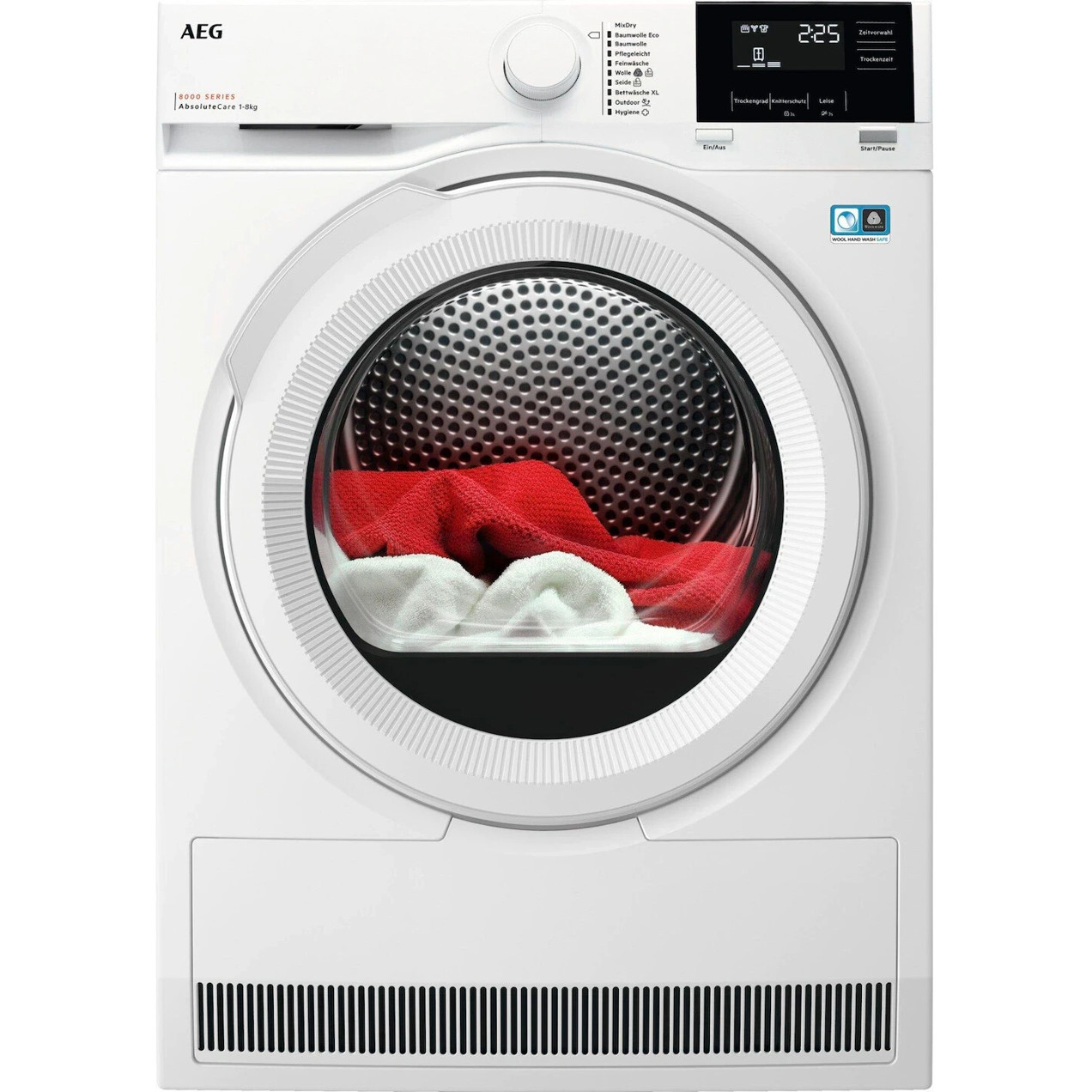 AEG - TR8T60680 (Wärmepumpentrockner, 8 kg, Edelstahl Trommel)