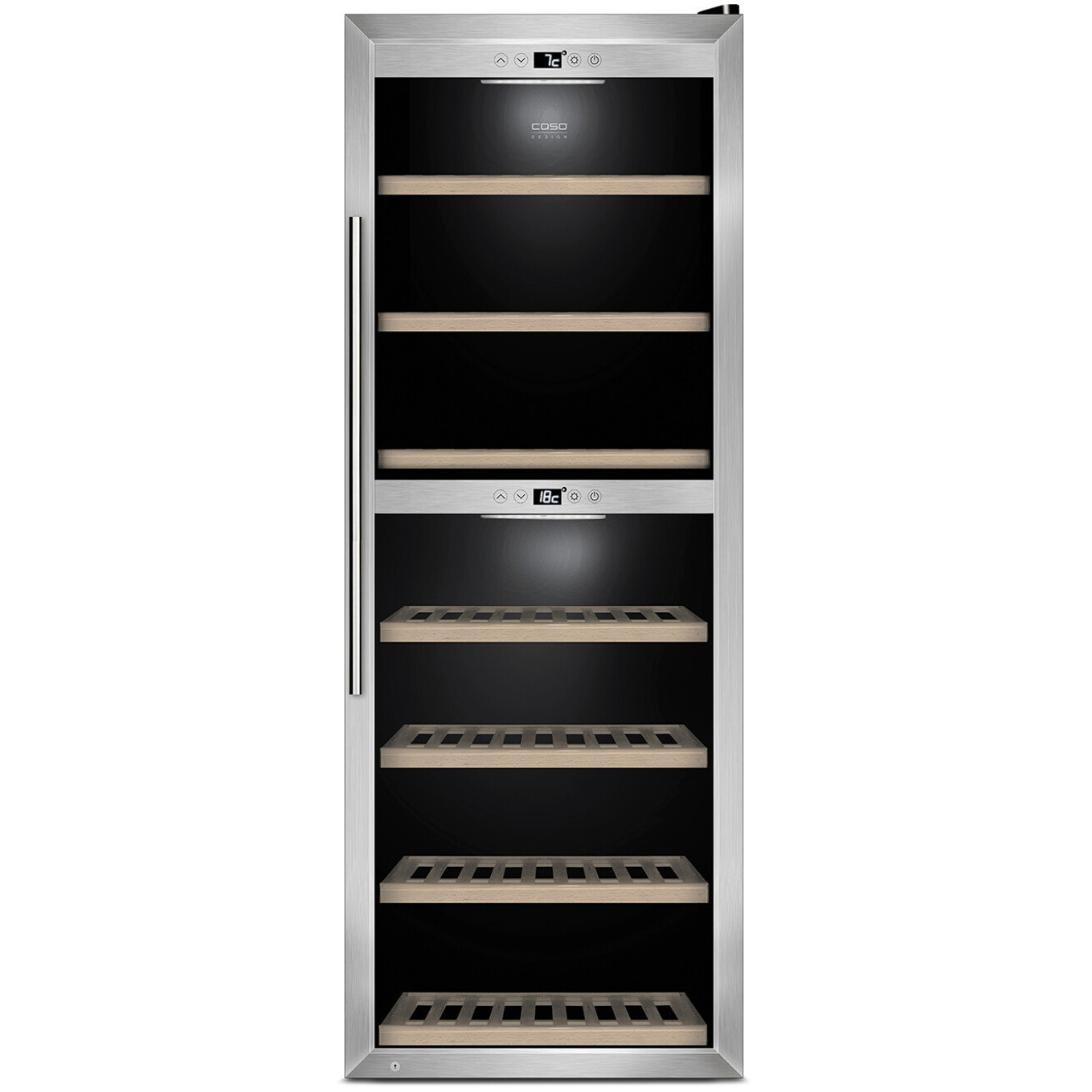 Caso - 1260 - WineComfort Smart, freistehend, WLAN, 126 Flaschen (schwarz/silber)