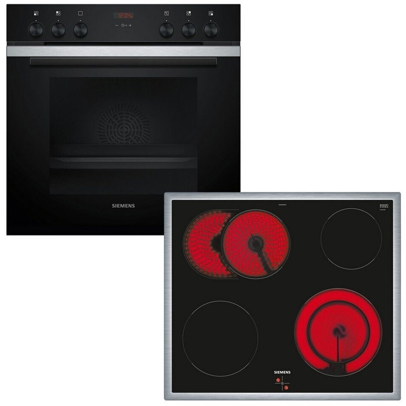 Siemens - EQ211KB11 - iQ300 Elektro-Kochfeld & großem Backofen (Glätte Emaille, Ceran Kochzonen, 71 Liter, 5 Betriebsarten)