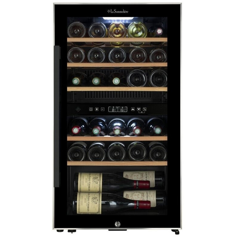 La Sommelière - ECS31.2Z (Weinklimaschrank Freistehend, Schwarz, 2 Temperaturzonen mit Glastür)