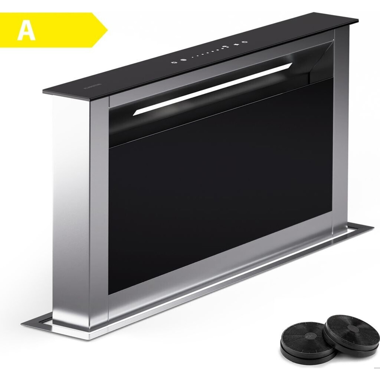 Klarstein - Royal Flush Eco Slim 60 - Tischhaube/Unterbauhaube (Touch-Control, LED, Aktivkohlefilter)