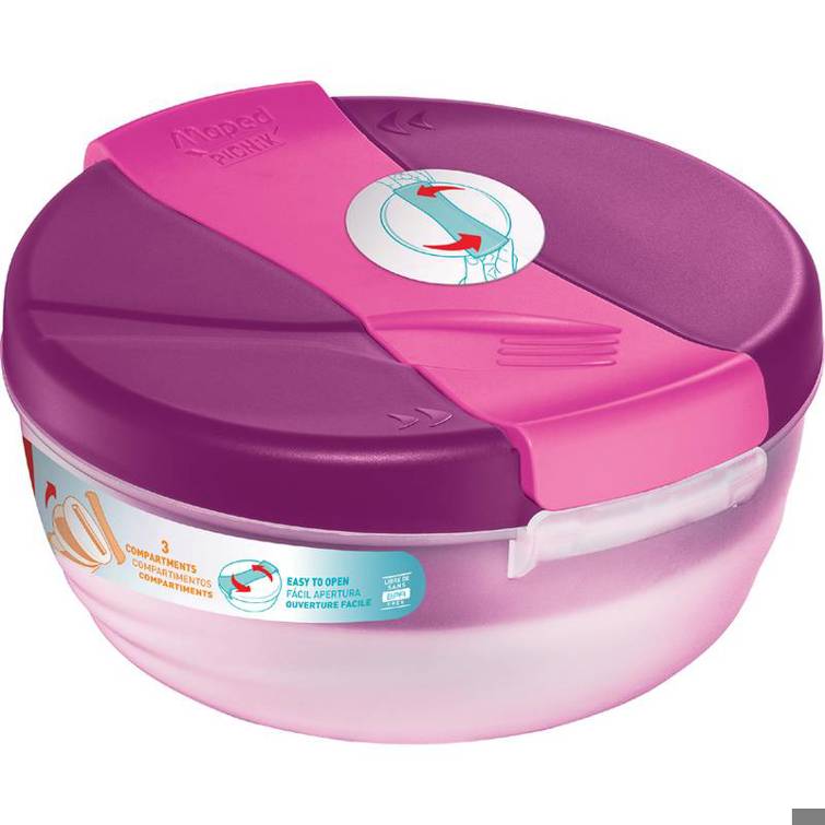 Maped - 82872601 - PICNIK Lunchbox ORIGINS (rund, 1,4 l, pink)