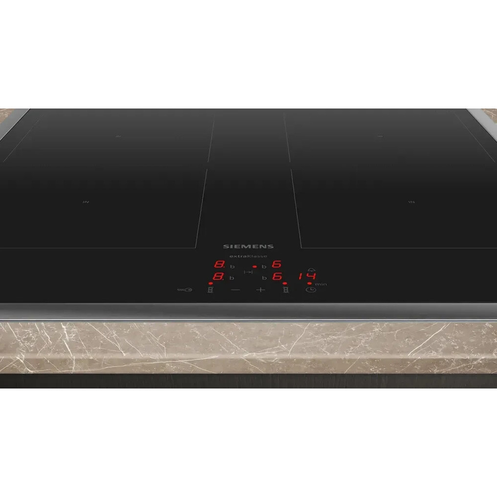 Siemens - HE378HBS4 + EM645CQB6M, iQ500 Induktionsherd & Elektroherd Set mit 3D Heißluft, Pyrolyse & Flexi-Induktionskochfeld