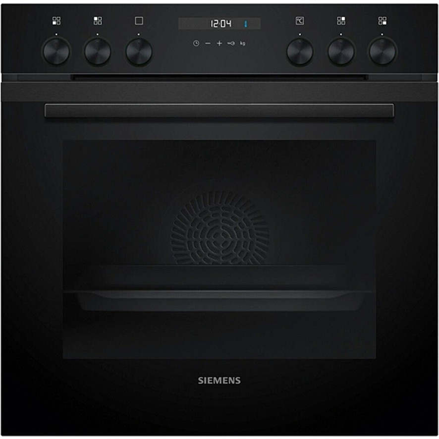 Siemens - HE217GBB3 - Elektroherd-Set mit 4 Glaskeramik-Kochzonen, Schnellvorheizen, Selbstreinigung & Automatikprogramme (schwarz, Serie iQ300)