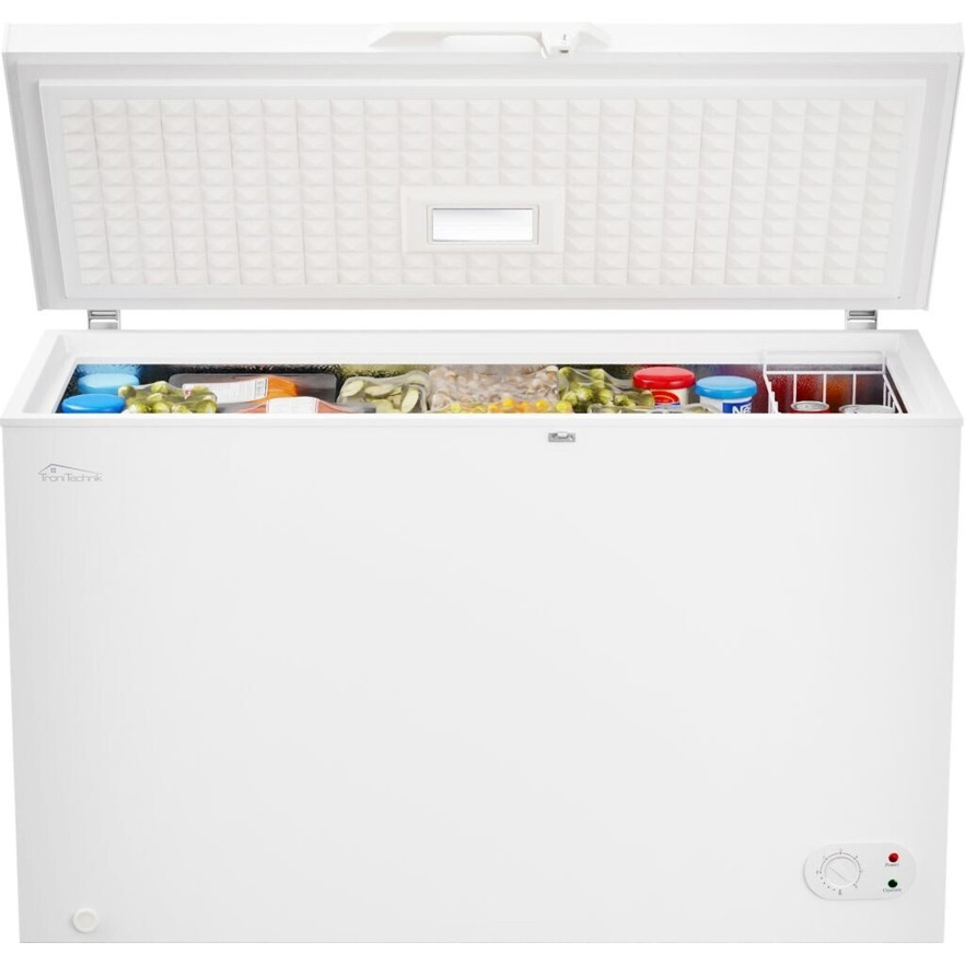 Tronitechnik - Borgar - Gefriertruhe 210 l (weiß) - 4 Sterne Klasse, 14kg/24h, 202L Innenraum mit Vorratskörbe