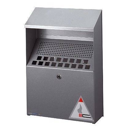 Durable - Wandascher Kurt - Robust (Metall) (Silber) - 4 Liter - 310mm Breit, 450mm Hoch, 107mm Tief