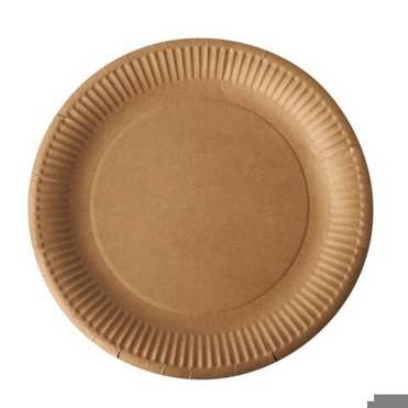 Papstar - 87939 Pappteller Pure (Ø23cm, 100 Stück, braun)