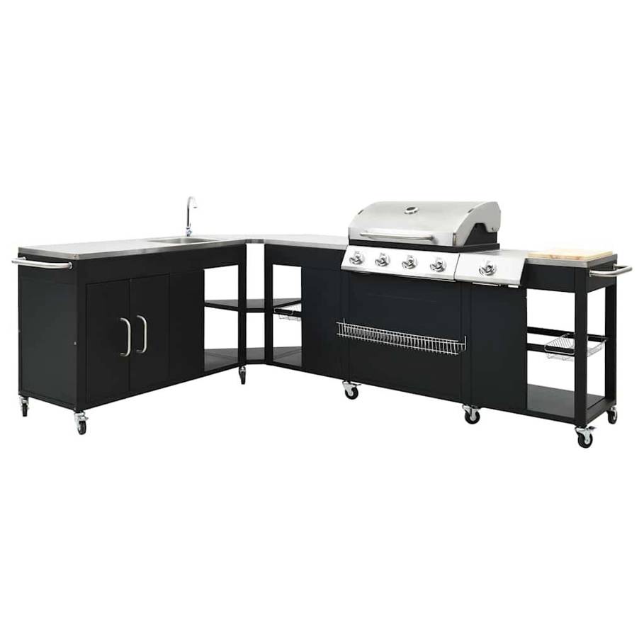 VIDA XL - 4+1 - Gasgrill-Set
