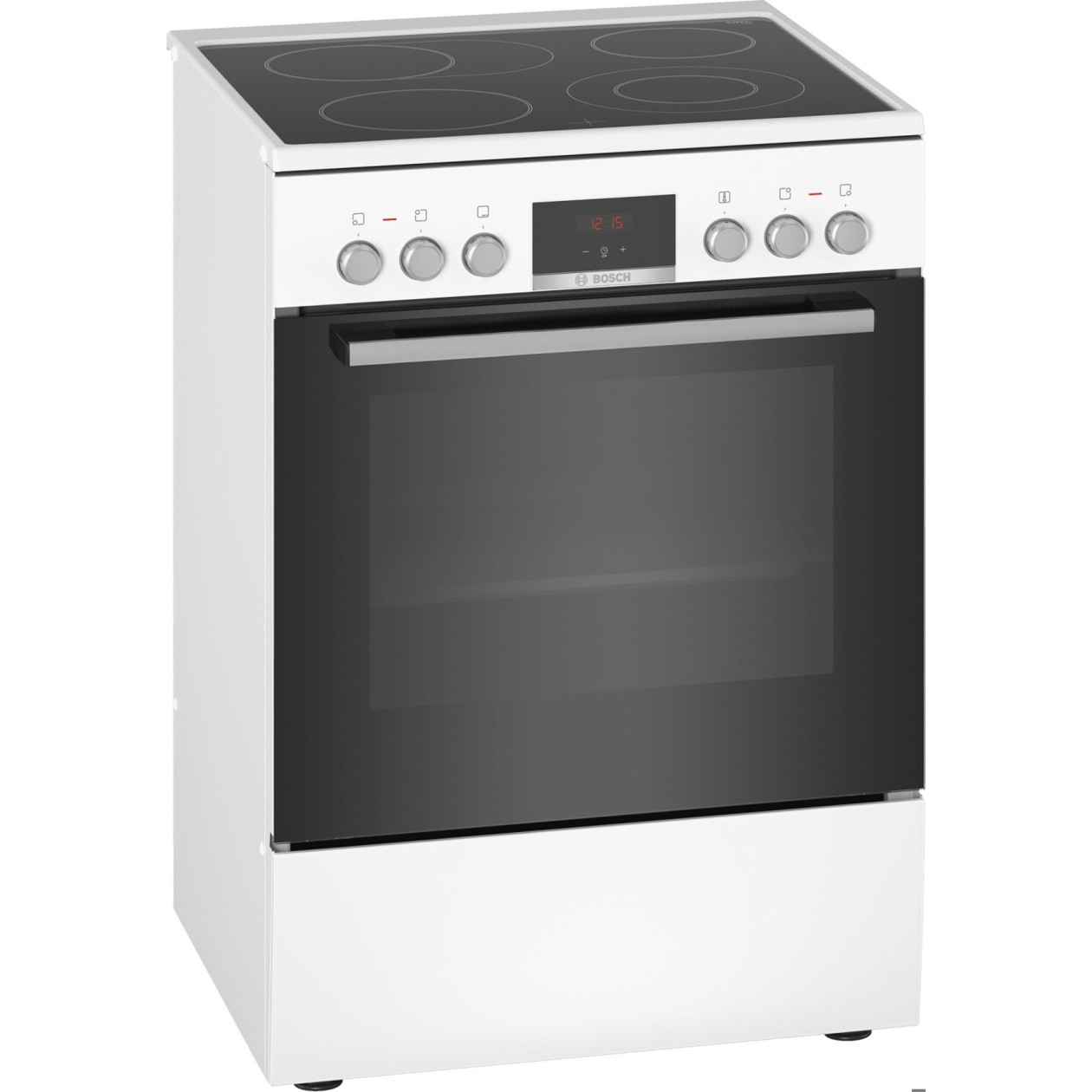 Bosch - HKR39C220 (Serie 4) - Glaskeramik-Standherd (weiß) mit 4 Kochstellen