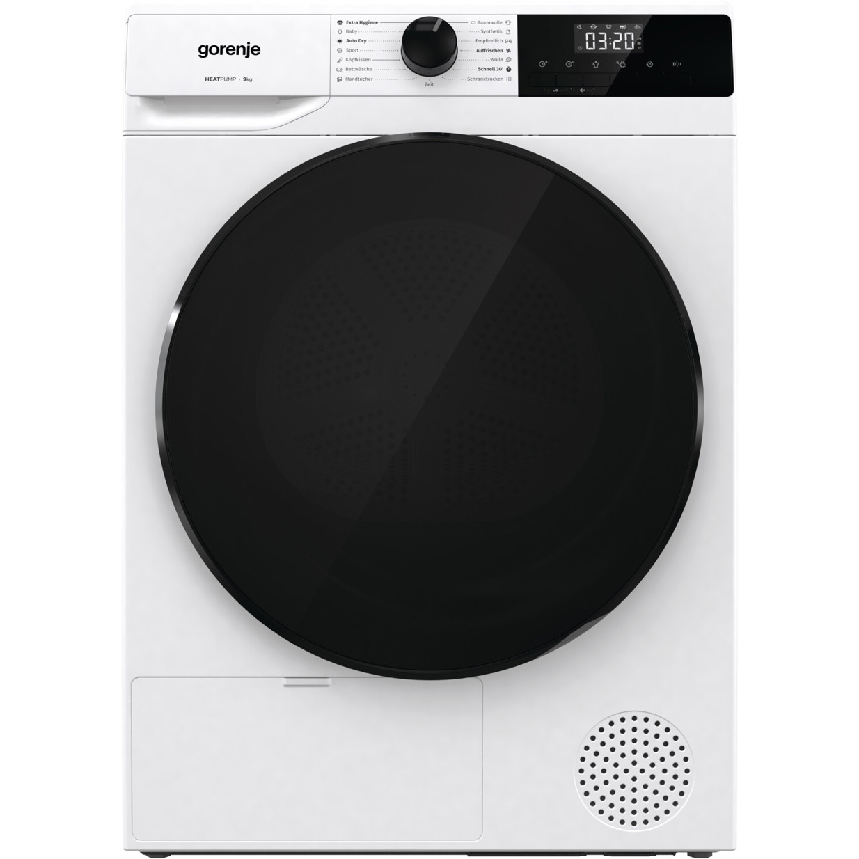 Gorenje - DHNA93/DE (Wärmepumpentrockner) - Weiß - 9 kg Edelstahl - Restfeuchtesensor