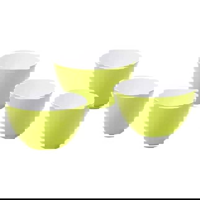 Qdesign - 190-020, 125 mm Salatschüssel Set (3-teilig, Melamin, Grün)