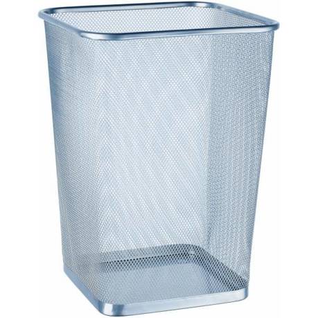 ALCO - PASC-SLV, Papier-Abfallsammler lackiertes Metall gelocht, Silber