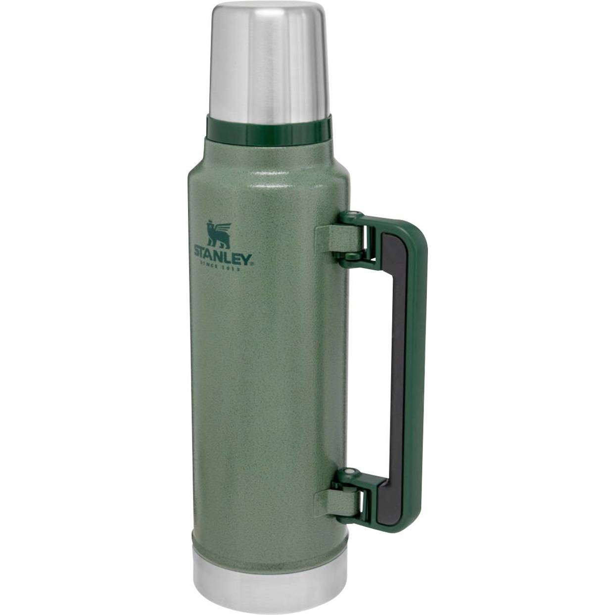STANLEY - 10-08265-001 - Classic Edelstahl Hammerton Thermoflasche, Grün, 1.4l, 120mm Durchmesser