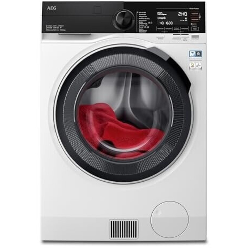AEG - LWR9W81600 (Freistehender Waschtrockner) - 10kg Waschen, 6kg Trocknen - Inverter-Motor, WLAN & App-Steuerung - Dampf-Funktion (Weiß/Schwarz)