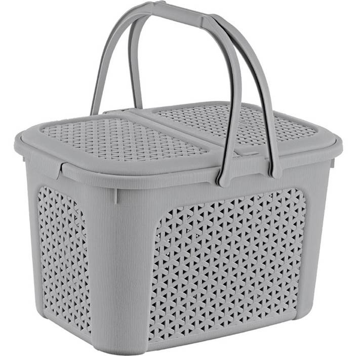 Keeeper - 6441261 Picknick-Korb "Inka" (28 Liter, Nordic-Grey)