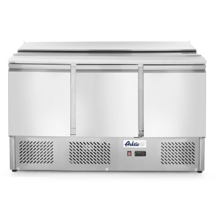Hendi - 8711369232811 (Salatbar) Freistehendes Umluftkühlung Edelstahl-Kunststoff Modell