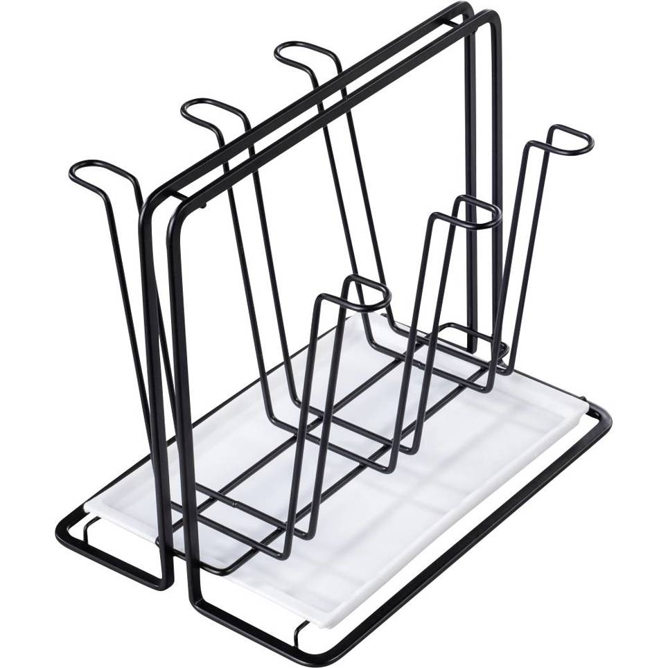 Xavax - 00111459 (Metall Schwarz Abtropfer mit Abnehmbarer Tropfschale, B x H x T 140 x 170 x 200 mm)