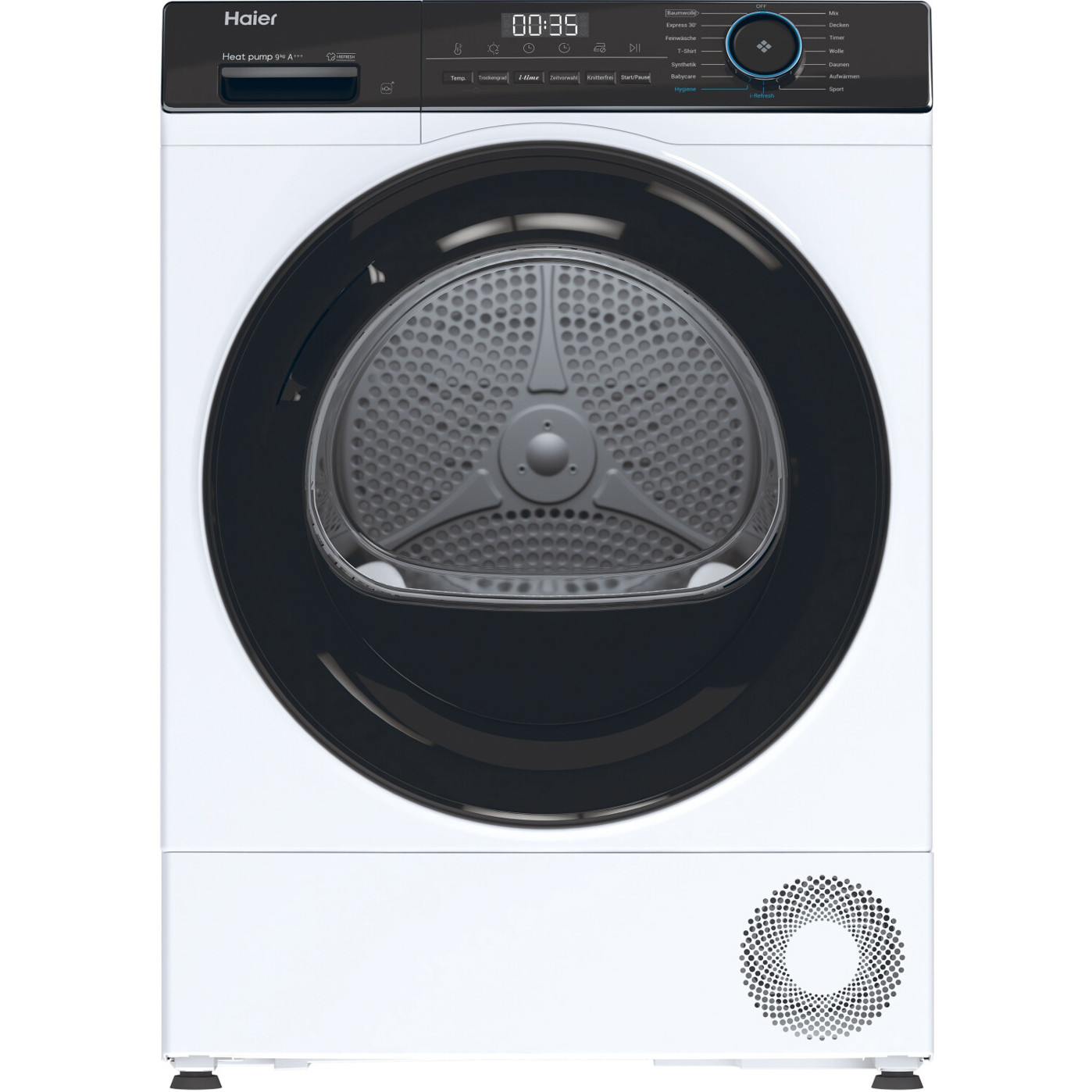 Haier - HD91-A3939E (Wärmepumpentrockner, 9kg, weiß/schwarz, freistehend)