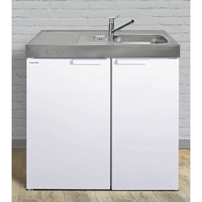 Stengel - MK 90 - Miniküche Teepantry (mit 90cm Breite und 62cm Tiefe, inkl. 100L Kühlraum, 14L Gefrierbereich und Glasablageflächen)