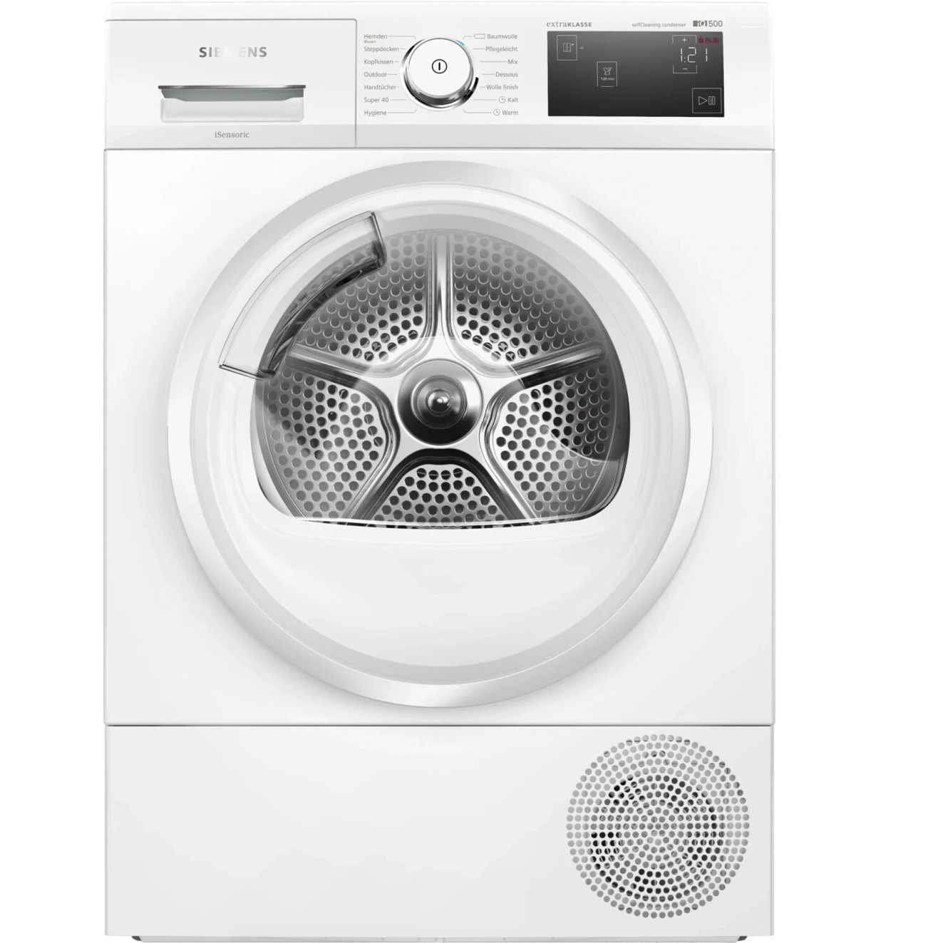 Siemens - WT47W680 (Wärmepumpentrockner für 3-4 Personen, 8 kg - Weiß mit LED Display, Edelstahl-Trommel und Kindersicherung)