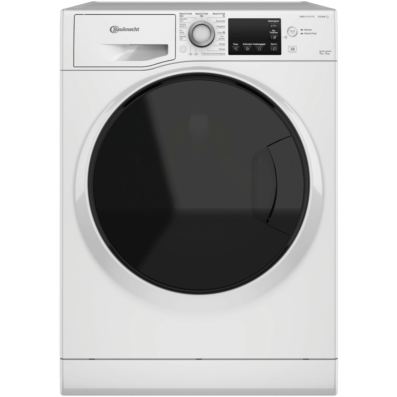 Bauknecht - 9614 - Waschtrockner Frontlader (weiß/schwarz, Inverter-Motor, 9kg/6kg, 1400 U/min)