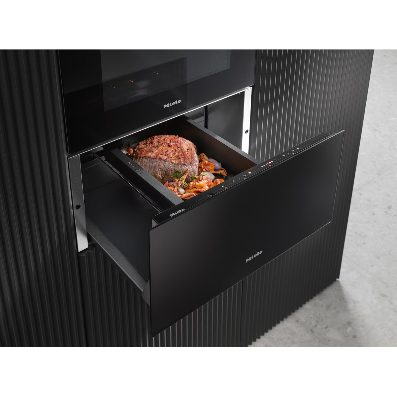 Miele - 11103130 - Wärmeschublade mit griffloser Optik (Niedertemperaturgaren, Teller- und Tassenwärmer, Timerfunktion)