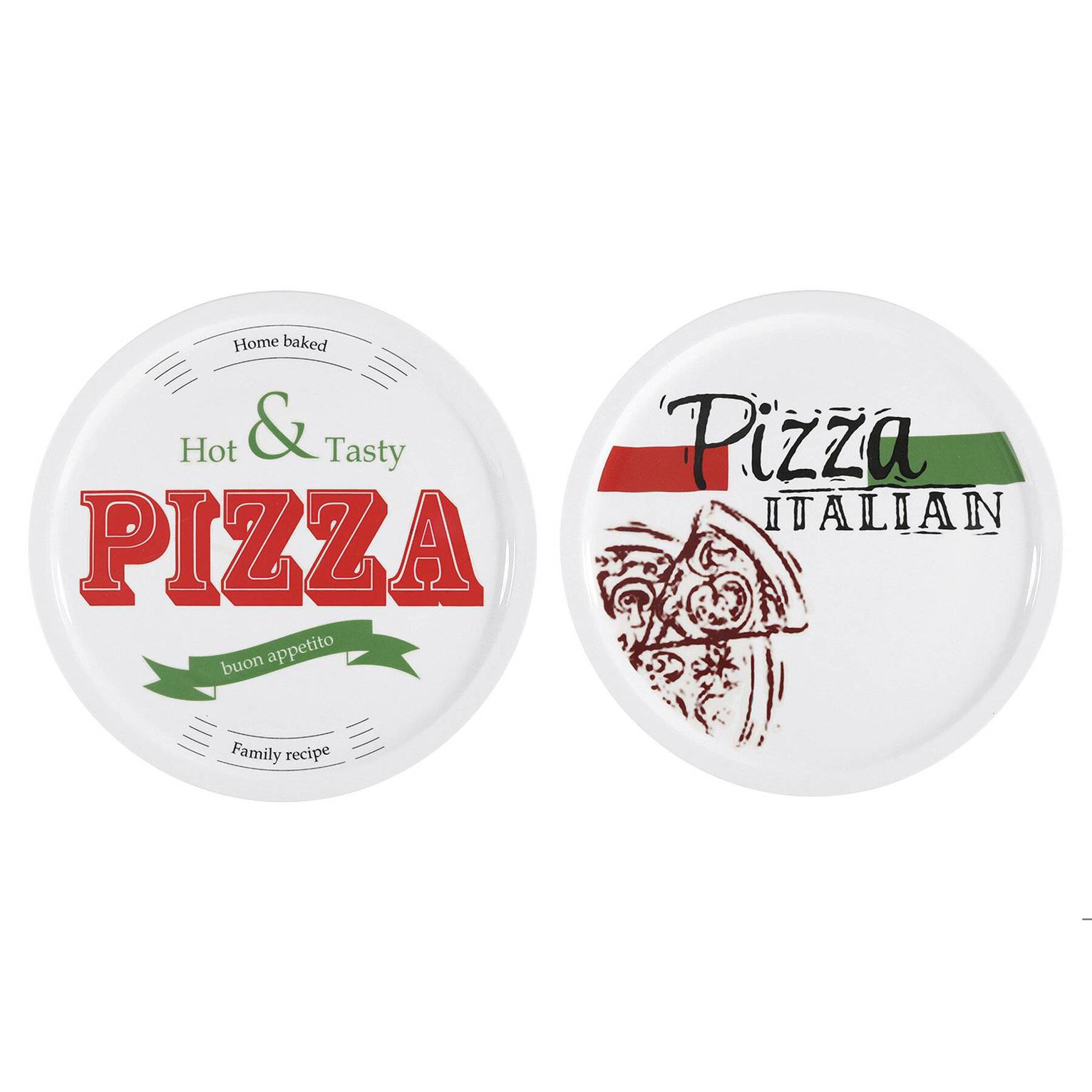 Hit Trading - Ø30cm (Porzellan Pizzateller mit Dekor weiß)