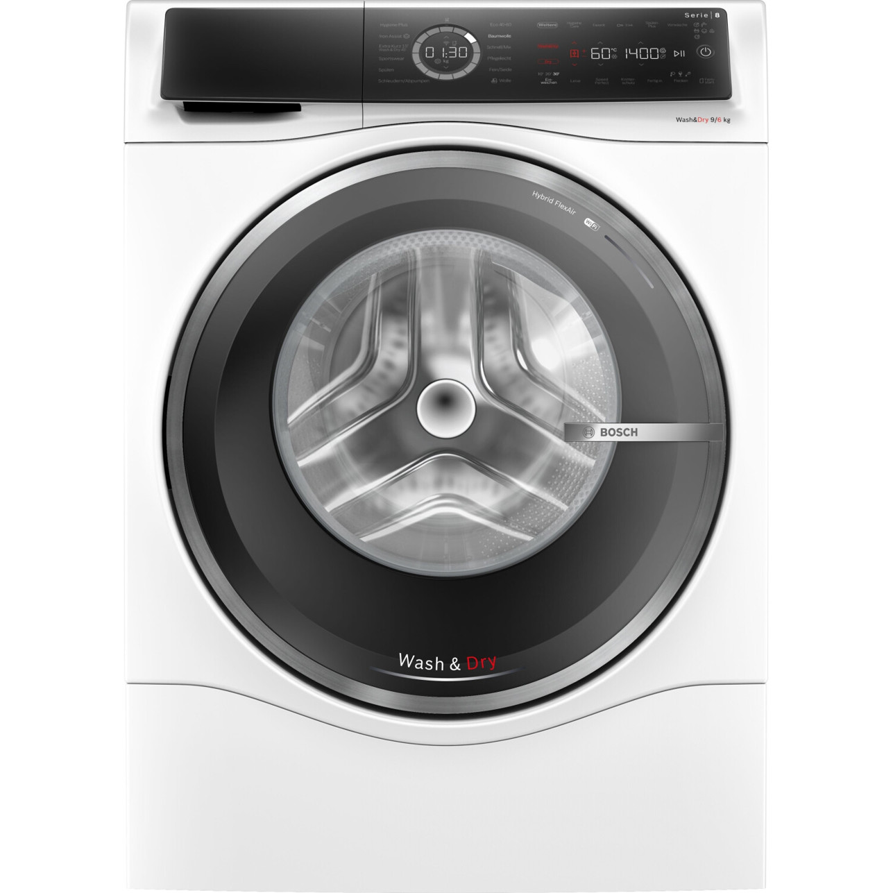 Bosch - WNC244070 - freistehender Waschtrockner (Frontlader, 9kg Waschen, 6kg Trocknen, WLAN, EcoSilence Drive)