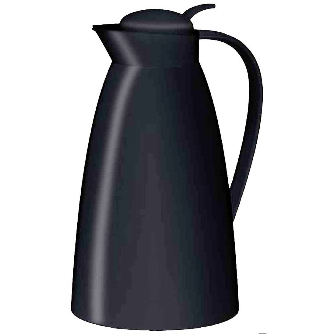 alfi - 825020100 - Eco Thermokanne Schwarz 1L (Kunststoff Außen, Glas Innen)