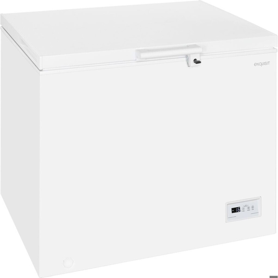 Exquisit - GT265-HE-040D, 4-Sterne Gefriertruhe (254L, Schnellgefrieren, Rollen)