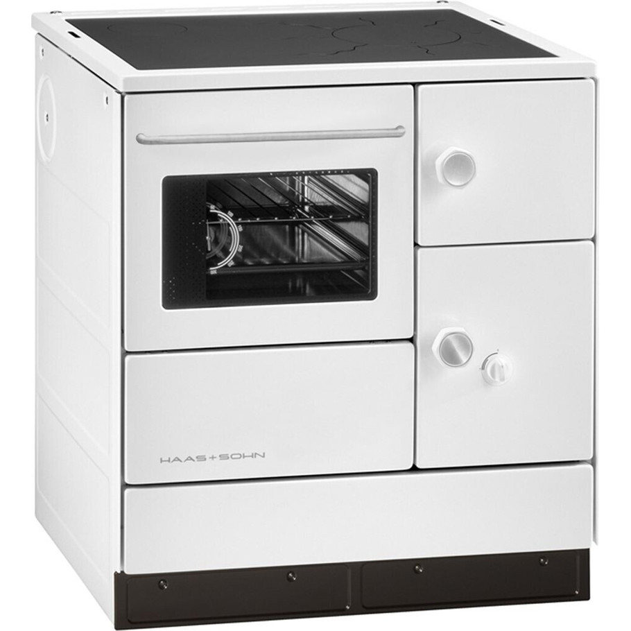 Haas+Sohn - HA 75.5 - Dauerbrand Herd (Standgerät, 85 cm Höhe, 75 cm Breite, 60 cm Tiefe) - weiß