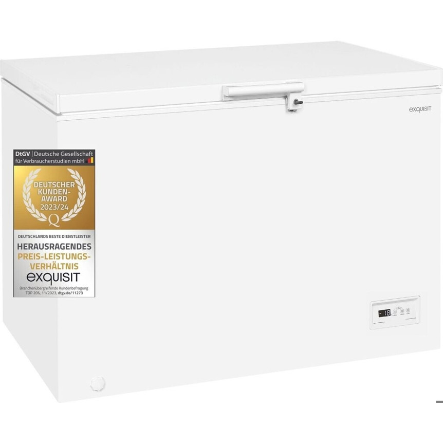 Exquisit - GT320-HE-040D (Gefrierschrank, weiß, 308 Liter, mit Schnellgefrieren, 84,5 cm Höhe)