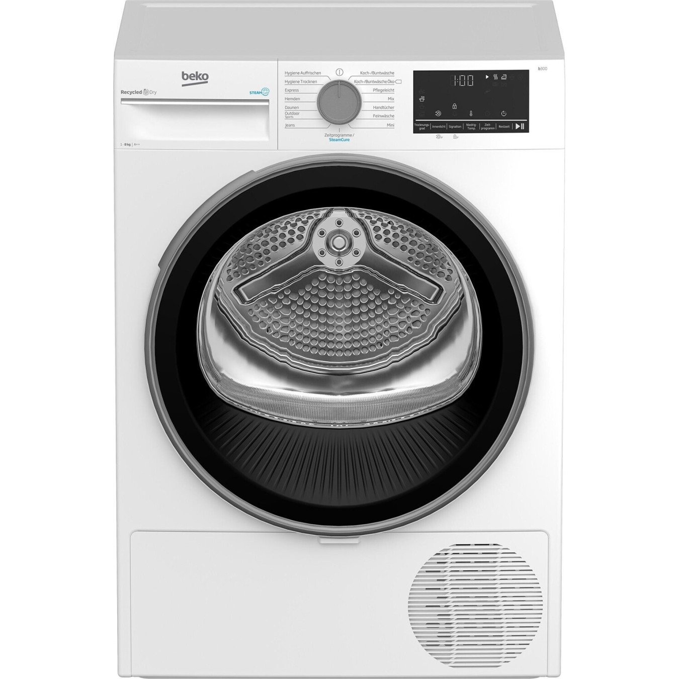 Beko - B3T422392 (freistehender Wärmepumpentrockner, 8 kg, Knitterschutz, LED Display) - Frontlader