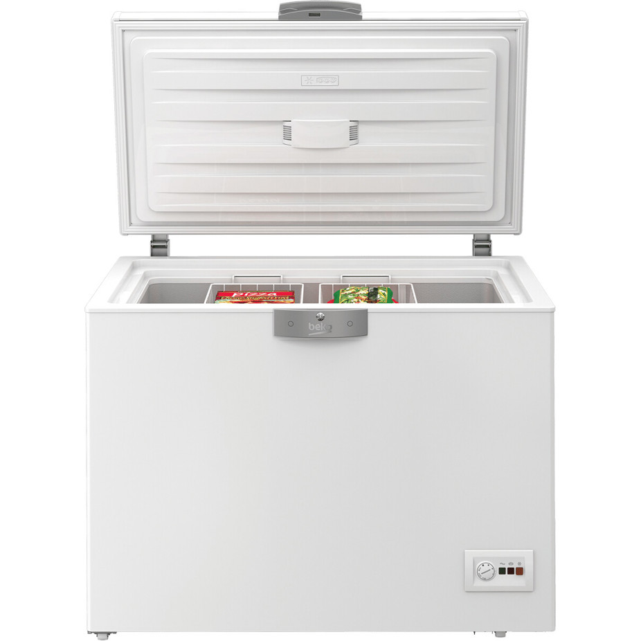 Beko - HSM23049 (weiß) Extra großer, statischer Gefrierschrank mit mechanischer Temperaturregelung und Innenraumbeleuchtung