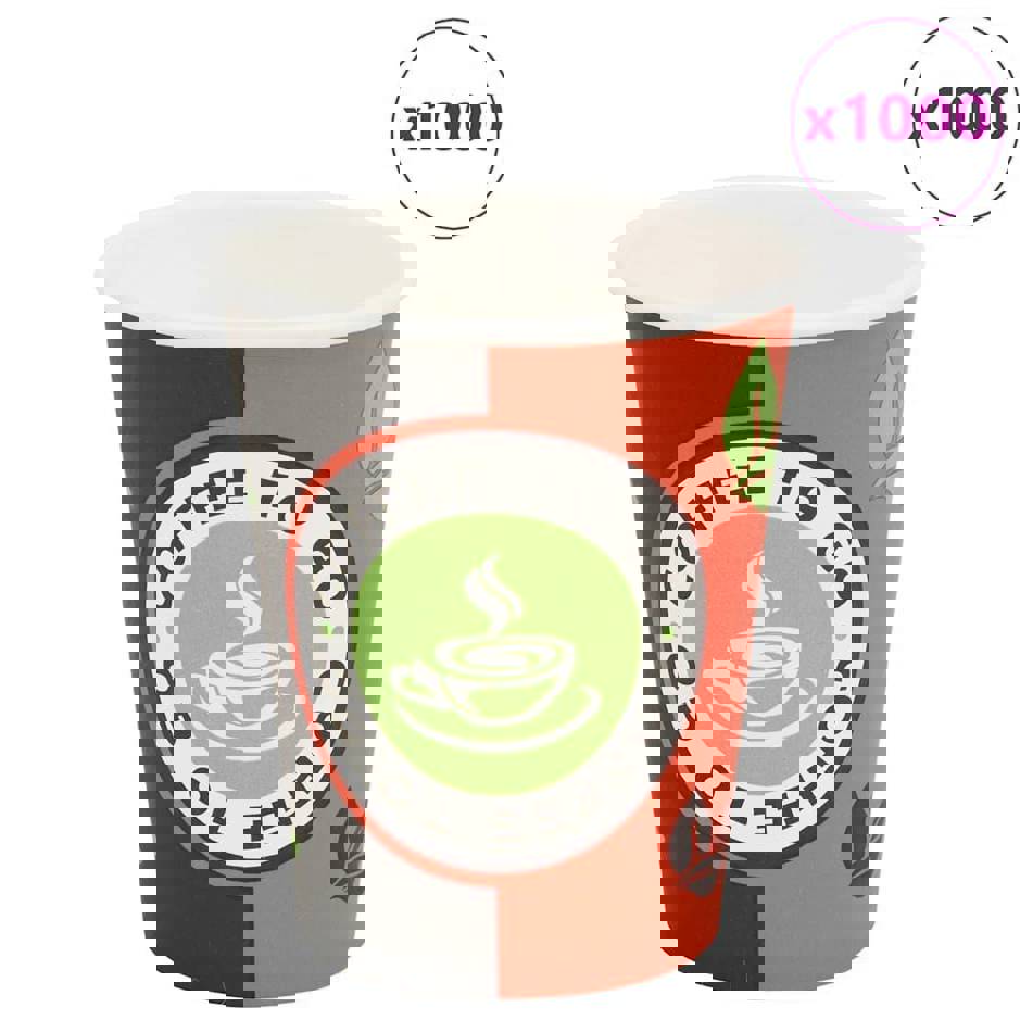 VIDA XL - 1000 Stk. Einweg-Kaffeebecher Pappe 240 ml (8 oz)