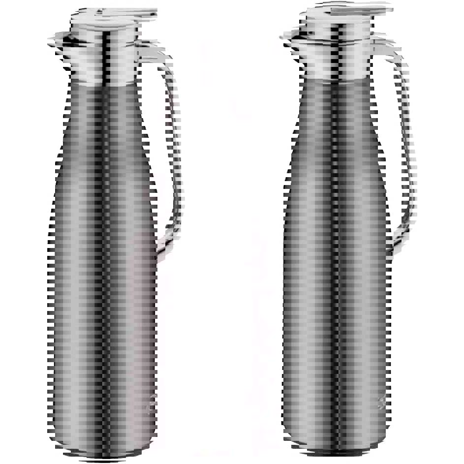 alfi - 1321234100 - Skyline Thermokanne (Grau, Edelstahl) mit Glasinnenbehälter, 1l