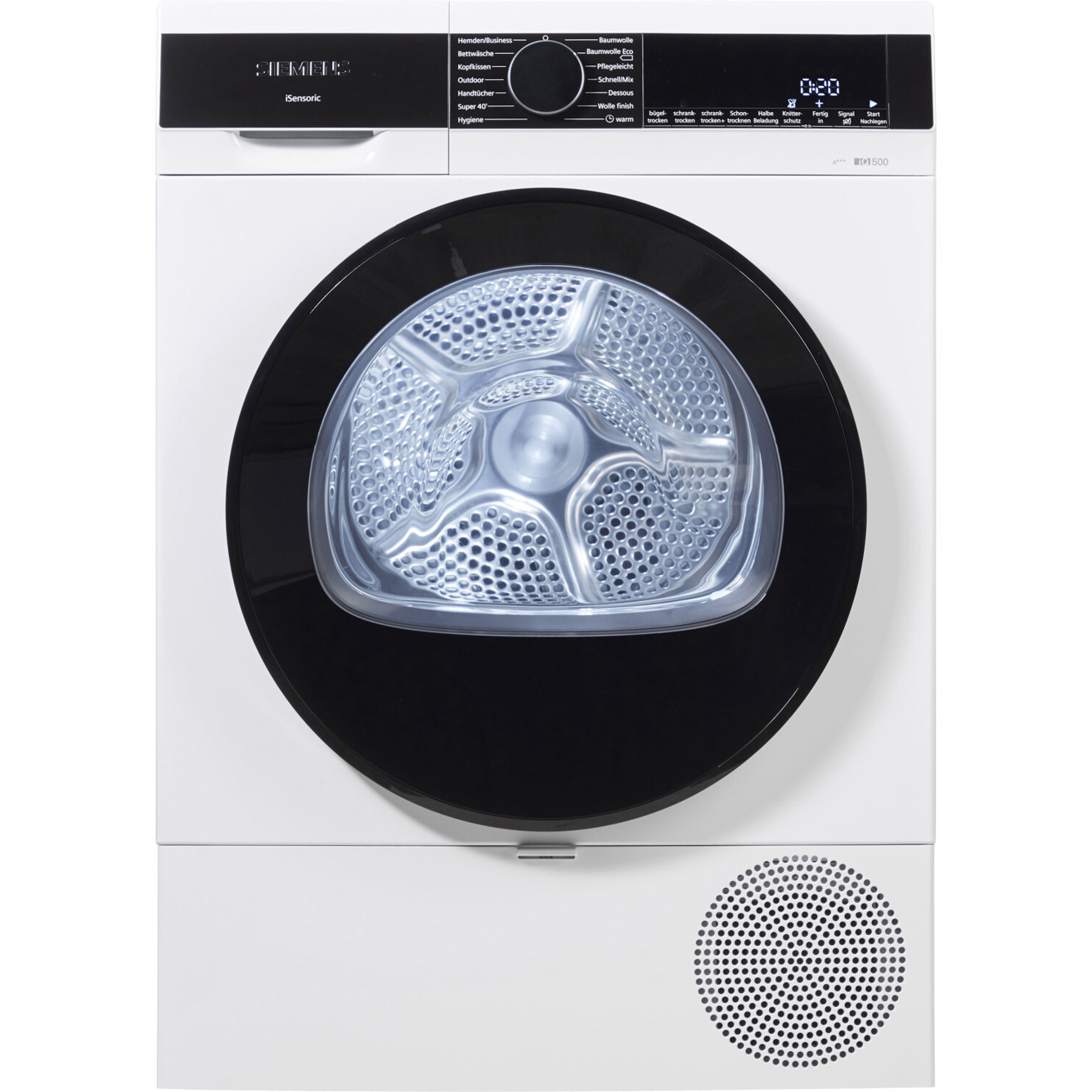 Siemens - WQ33G2D40 - Wärmepumpentrockner (weiß, 8 kg, Kindersicherung, LED-Display)