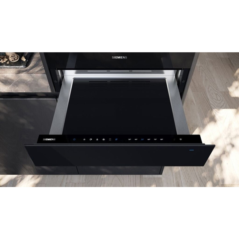 Siemens - BI710C1B1 - Wärmeschublade (schwarz) mit Warmhaltefunktion, max. Belastbarkeit 25 kg, für Sanftgaren, Teller- und Tassenwärmen