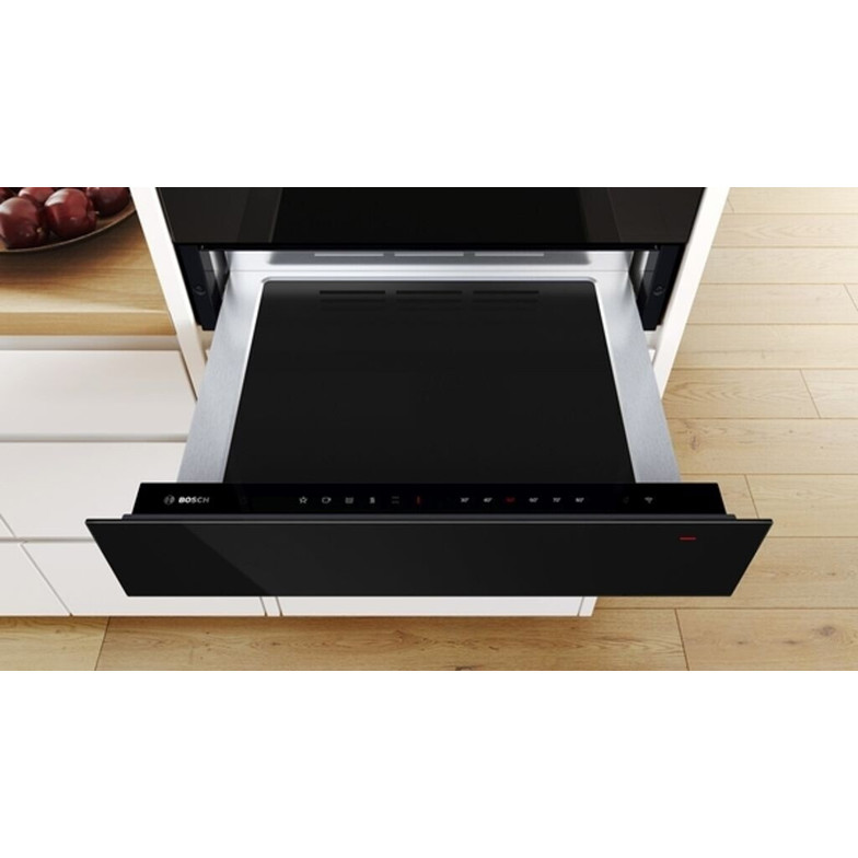 Bosch - BIC7101B1 (Wärmeschublade, schwarz, grifflos, 59,4 cm Breite, 14 cm Höhe, 51,8 cm Tiefe)