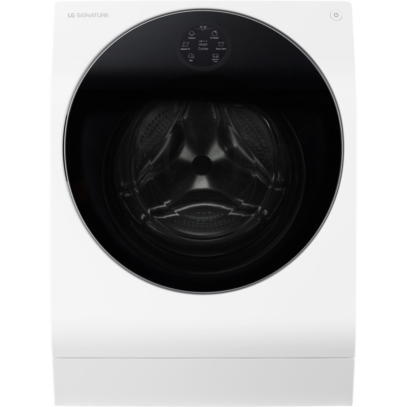 LG - LSWD099X (freistehender Waschtrockner weiß / schwarz, 10kg Waschen, 7kg Trocknen, Inverter-Motor, Touchbedienung, intelligente Funktionen)