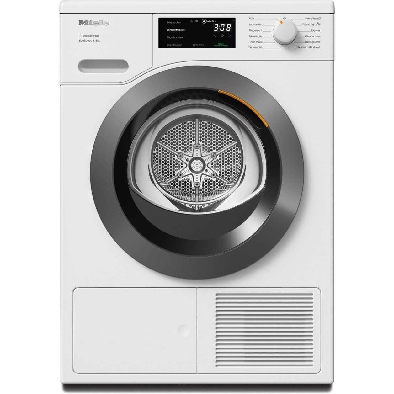 Miele - TEC645WP - Wärmepumpentrockner EcoSpeed (8kg, weiß)