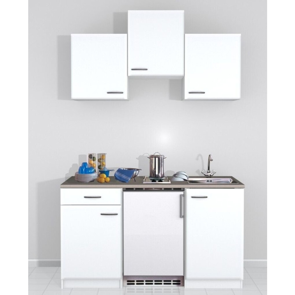 Flex-Well - MSC4 - Miniküche mit Elektrogerät (weiß, 150 cm)