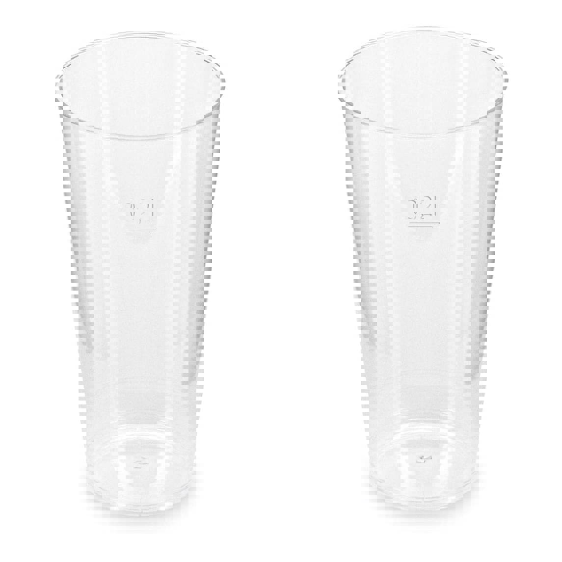 Vepatim - Trinkglas Trinkbecher Plastikbecher (100x) glasklar mit Eichstrich bei 200ml