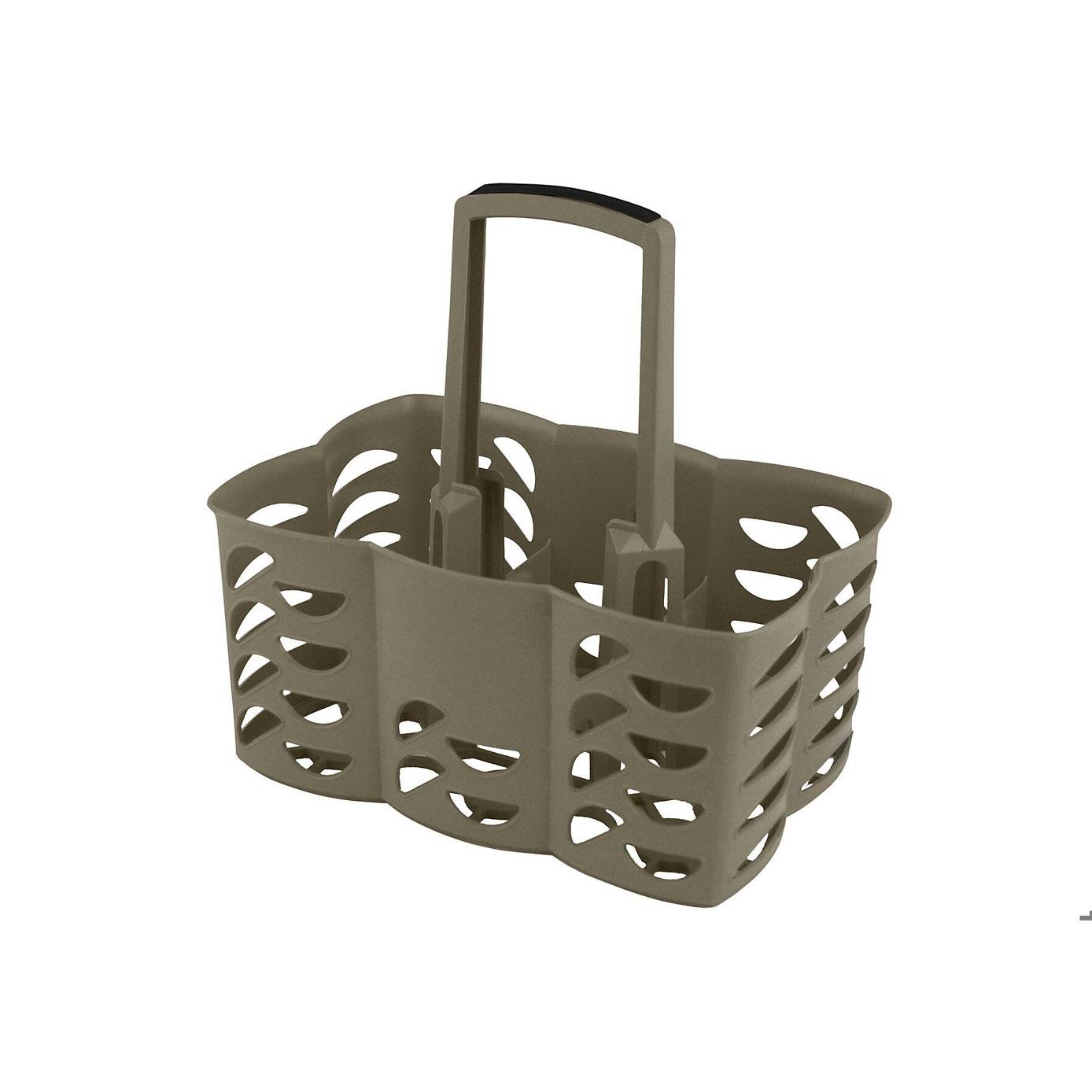 Gies Kunststoff - EcoRecycled Flaschenträger (6 Flaschen) 30,5x21x31cm (1St.) Taupe