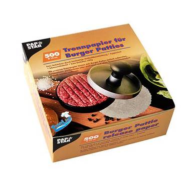 Papstar - 500 - Burger Patty Trennpapier (Weiß, Ø 13 cm)