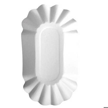 Papstar - 250 Schalen | Pappe "pure" oval | Weiß, Papier, 3.5cm