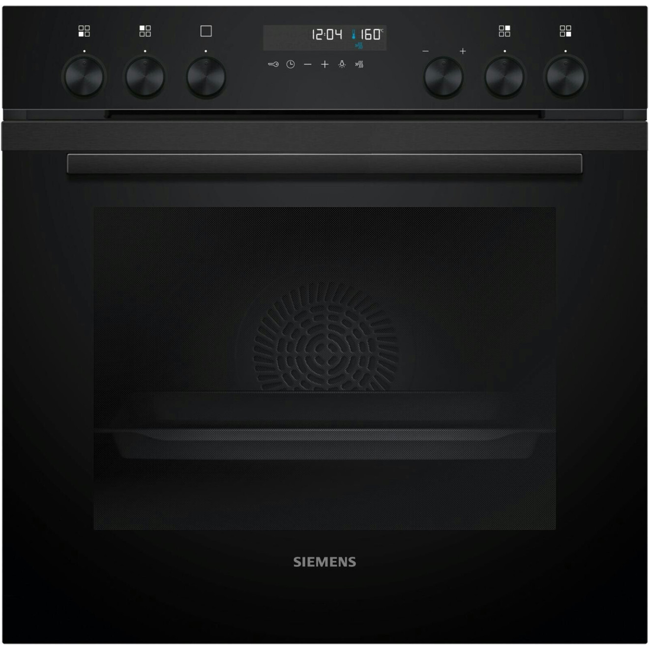 Siemens - HE278GBB4 + EI631CFB1E, schwarzes Induktionsherd-Set mit 4 Kochzonen, große Energieversorgung (220 - 240 V), Cerankochfeld und Vollglasinnentür, inklusive Bräterzone und Selbstreinigung