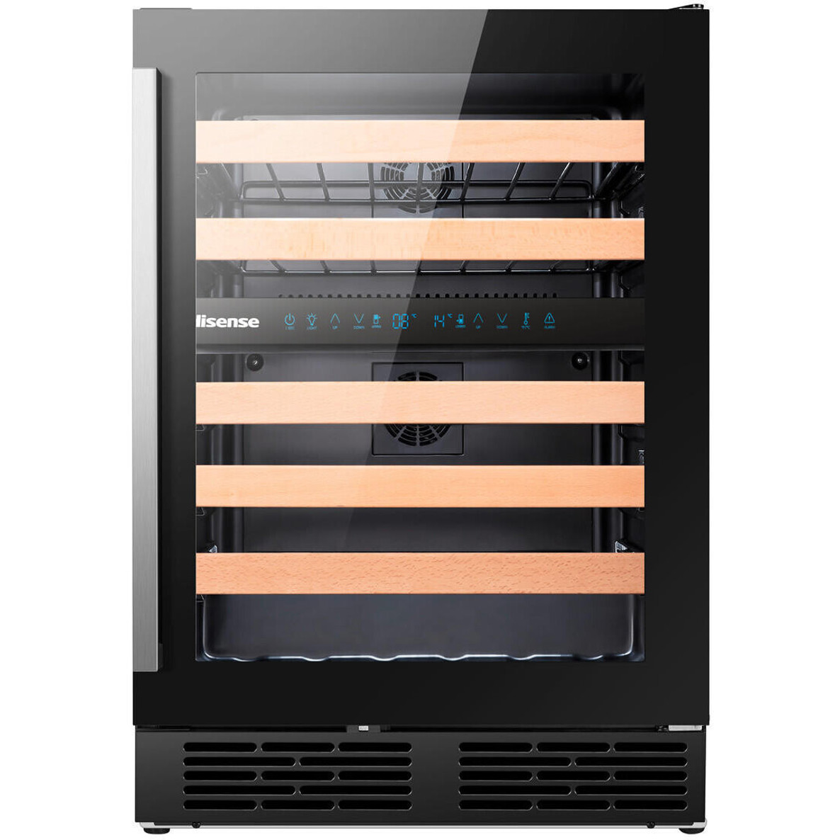 Hisense - RW17W4NWLG0 (Freistehend, 46 Flaschen, Glastür, UV-Filter, Schwarz)
