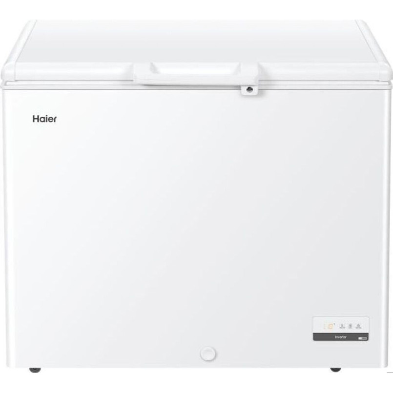 Haier - HCE301E (Weiß, Statisches Kühlsystem, 300 Liter Gefrierbereich, 4 Sterne, 13,5kg/24h, Türverriegelung & Innenraumbeleuchtung)
